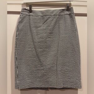 J Crew Seersucker Pencil Skirt